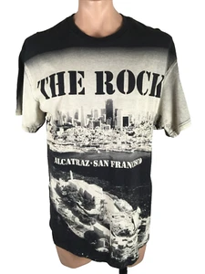 Vintage The Rock Alcatraz San Francisco T-Shirt Large All Over Print AOP Tee XL - Picture 1 of 7