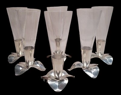 6verre WMF Wilhelm Wagenfeld design turmalin 6 bases et 12 verre clair  & 3 bleu - Photo 1/4