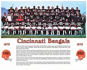 1973 CINCINNATI BENGALS TEAM 8x10 PHOTO ANDERSON PAUL BROWN JOINER TRUMPY - Picture 1 of 1