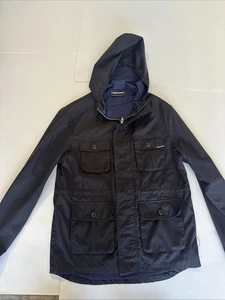 THE HUNDREDS Men's L Black Jacket W/ Hoodie Large Full Zip - Picture 1 of 4