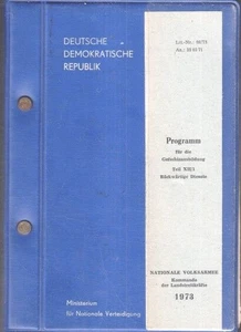 Programm für die Gefechtsausbildung Teil XII/1 : Rückwärtige Dienste. Nationale - Picture 1 of 1