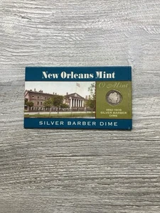 New Orleans 1903 O Silver Barber Dime Carded New Orleans Mint - Picture 1 of 4