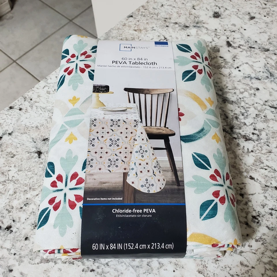 Mainstay Easy Care PEVA Tablecloth 60x84 Inches in Fall Colors - Image 1 of 2