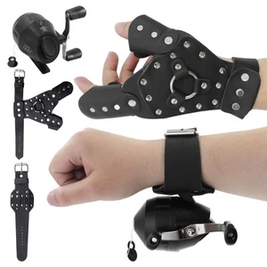 Angelrollen Set mit Armband und Handschutz für Steinschleuder Angeln Darts Re... - Bild 1 von 8