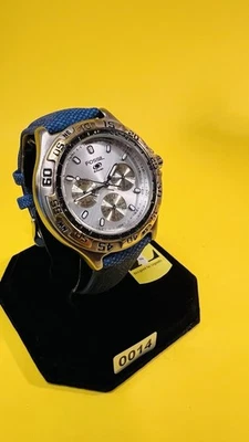 Reloj Cronógrafo Hombre Azul Fossil | Tono Plata/Dorado Batería Nueva Funciona Perfectamente Foto 1 de 4