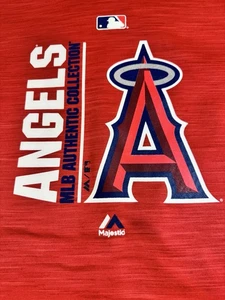 LA ANGELSHoodie XL MLB Baseball Pullover Majestic Sweatshirt rot - Bild 1 von 7