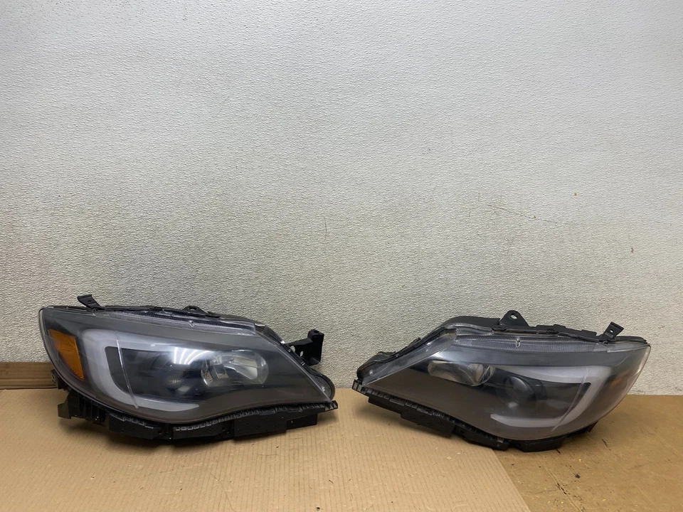2008 - 2011 Subaru Impreza Left+Right Side LED Black Headlights U2573 DG - Image 1 of 4
