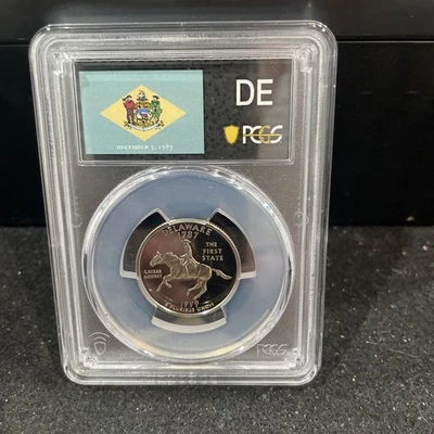 1999 S Gem Proof Delaware State Quarter Graded At PR69 Deep Cameo Q-13 - Image 1 of 2