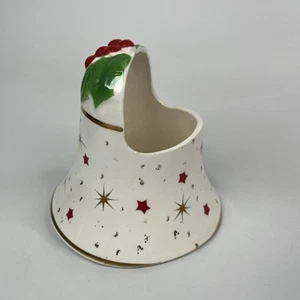 Vintage Christmas Relpo Japan Samson Imports PLANTER VASE Bell 1959 starburst - Picture 1 of 8