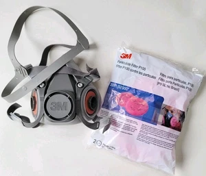 3M 6200 Atemschutzmaske Medium halbes Gesichtsstück + 2 Filter wiederverwendbar Sicherheit PSA - Bild 1 von 5
