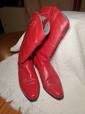 Botas vaqueras rojas para mujer talla 8,5 Foto 1 de 4