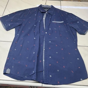 Paper Denim & Cloth Kurzarm Herren Button-Down Hemd Gr. XL Maritim Blau - Bild 1 von 12
