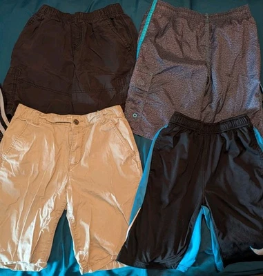 4 Pc Boys Shorts Clothes Lot Size 10 12 14 M L Old Navy Cherokee Nike Laguna - Image 1 of 4