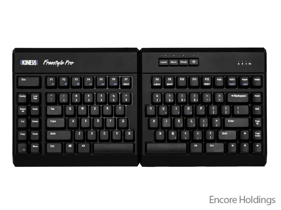 Kinesis Wired Keyboard - Black - USB - Cherry MX Silent Red Switches KB900-RDQ - Image 1 of 1