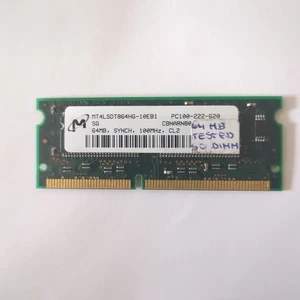 Micron - MT4LSDT864HG-10EB1 64MB PC100-222-620 / 64MB - 100MHz - CL2 - Picture 1 of 2