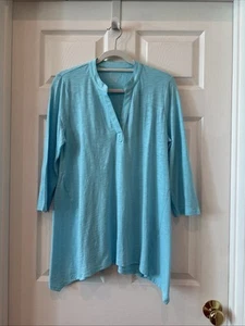 T-shirt Chicos taglia 1 (M) Slub morso di squalo acqua nuova con etichetta - Foto 1 di 4