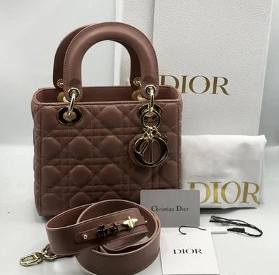 Auténtico Christian Dior Nuevo Dama Dior ABC 2WAY Bolso de Hombro Rosa Beige D-bolso Caja FS Foto 1 de 4