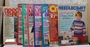 VINTAGE 8pcs NEEDLECRAFT & CRAFTS MAGAZINES 1980's - Picture 1 of 1
