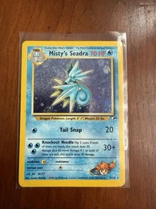 LP/MP Misty's Seadra (9/132) Holo Gym Heroes Pokemon Card - Imagen 1 de 9