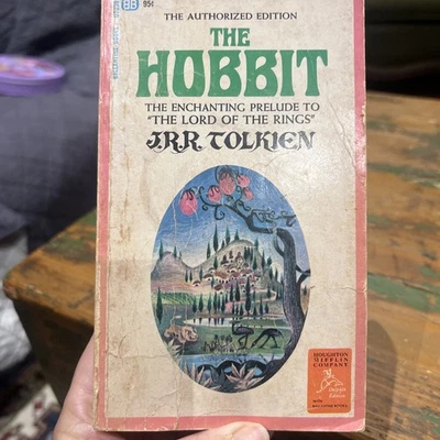 The Hobbit Rare Lion Cover 4th Printing 1965 Paperback Ballantine J.R.R Tolkien - Image 1 of 4
