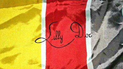 Bufanda firmada por LILLY D'OR 26 x 26 Bolsillo Cuadrado Color Bloqueado DE COLECCIÓN AÑOS 60 Foto 1 de 4