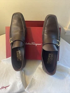 Ferragamo Stilo 2 Hickory Kalbsleder Halbschuhe ~ 11 1/2 D ~ EUC - Bild 1 von 11