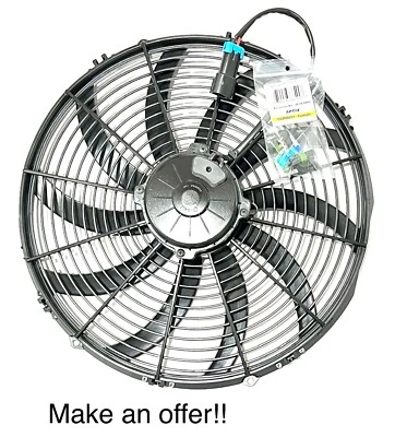 SPAL 30102050 16" 12V Fan Sealed Puller Curved Blades 2024 CFM 12 Volt 30102049 - Image 1 of 4