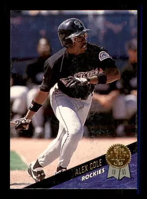 1993 Baseball 1993 Leaf Alex Cole Colorado Rockies #312 1 - Image 1 of 2