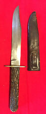 Late 19th C, Alfred Williams Sheffield England Bowie knife And Leather Sheath