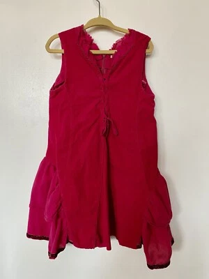 Eliane et Lena (Paris) Soft Corduroy Magenta Dress Size 3T - Image 1 of 4