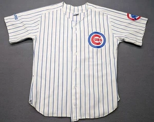 Vintage MLB Chicago Cubs #1 Malinowski Pin Striped Jersey Adult Size XL USA - Picture 1 of 13