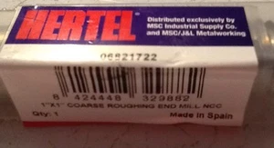 Hertel 1"x1" coarse roughing end mill ncc 06821722 - Picture 1 of 3