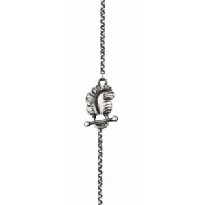 Georg Jensen Silver Pea Chain for Moonlight Grapes Pendants. Small Leaf. 45 cm. - Picture 1 of 1