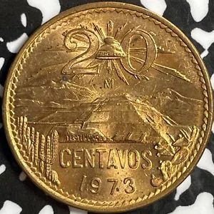 1973 Mexico 20 Centavos Lot#D8112 High Grade! Beautiful! - Picture 1 of 2