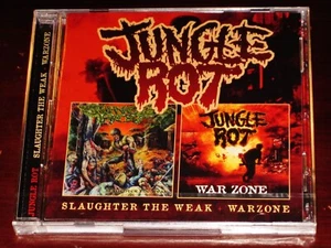 Jungle Rot: Slaughter The Weak / Warzone 2 CD Set 2021 Back On Black BOB UK NEW - Foto 1 di 2