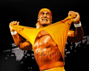 Hulk Hogan Autogramm 8x10 Foto signed Reprint WWE Wrestling Cool Ripped Shirt - Bild 1 von 1