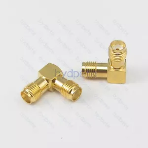 SMA Female to Female Jack 90 degree L Shape Type Right Angle RF Adapte Connector - Picture 1 of 6