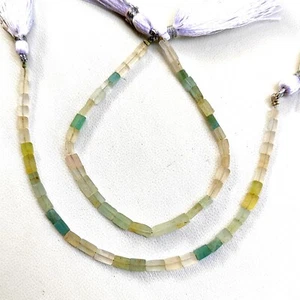 Natural Multicolor Beryl Aquamarine Gems 6mm Size Matte Finish Nugget Beads 7.5" - Picture 1 of 7