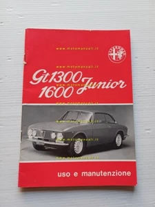 Alfa Romeo GT Junior 1.3 - 1.6 1974 manuale uso manutenzione libretto originale - Foto 1 di 8