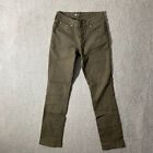 Levis Jeans Womens Size 28X32 Dark Green Pants Stretch Mid Rise Skinny