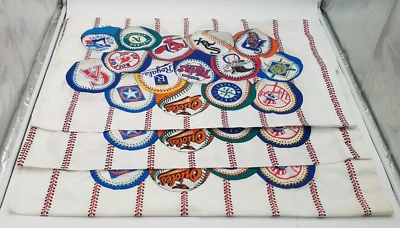 3x -VTG MLB Baseball Team Logo Standard Pillowcase Double Sided Bibb Co USA 1993 - Image 1 of 4