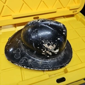 Vintage Fire Fighter Black Helmet Fireman Emergency Type size 7 - Picture 1 of 8