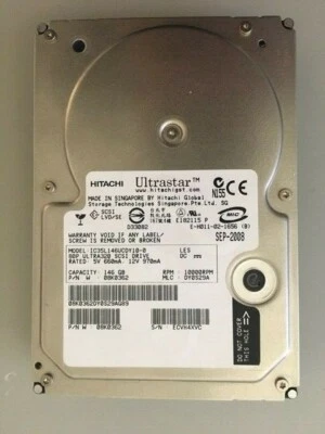 Hitachi IC35L146UCDY10-0 08K0362 07N8801 U320 hard disk 80pin SCSI  146GB 8MB - Image 1 of 2