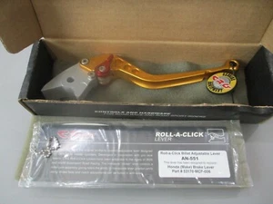 NOS CRG Honda Gold Adjustable Brake Lever 00-01 CBR900RR RVT1000R RC51 AN-551 - Picture 1 of 1