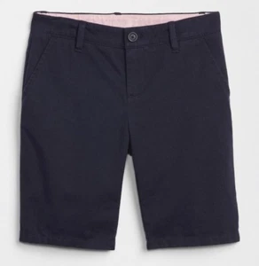 GAP Girls (5) Navy Blue ~ Low Rise Bermuda Chino Shorts Navy Blue ADJ Waist - Picture 1 of 3