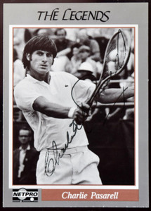 The Legends Charlie Pasarell Tennis Player Hand Signed Netpro Card