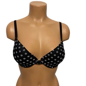Express Polka Dot Push-Up Bra With Flirty front open 34D Nwt - Picture 1 of 8