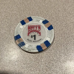1 $ Belle Biloxi Mississippi Casino Chip super selten - Bild 1 von 3