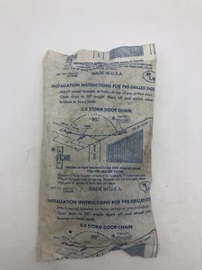 Vintage NOS MLM C-5 Storm Door chain for Pre-Drilled doors Pat No.2994414 USA - Picture 1 of 6