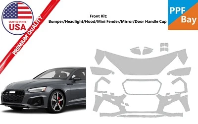 Película de protección de pintura delantera PreCutKit PPF para Audi A5 S-Line Sportback 2020-2025 Foto 1 de 4